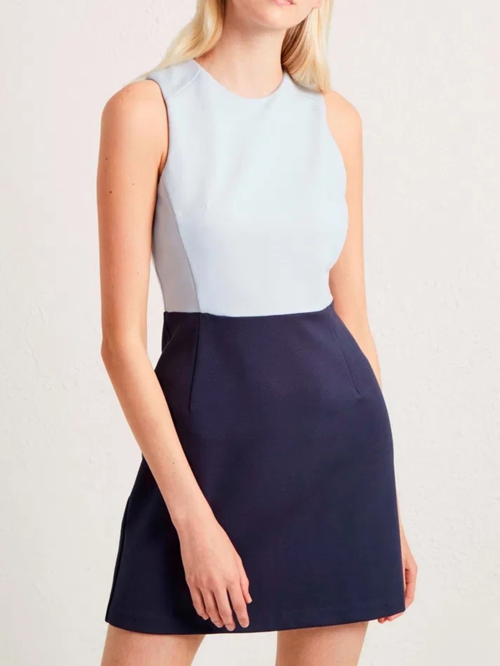 NWT French Connection Color block Lula Sundae Dress blue size 0